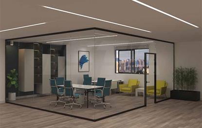 پارتیشن شیشه ای بدون قاب